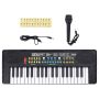 37 klavišų elektrinis pianinas su mikrofonu vaikams