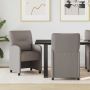Valgomojo Kėdės su Ratukais 2 pcs Taupe 57 x 67 x 95 cm audinys