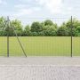 Tvora su stulpais Pilka 1,4 x 10 m Plienas ir PVC