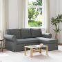 Sofa Tamsiai pilka 215 x 138 x 80 cm audinys