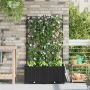 Sodo vazonas 2 pcs Juoda 80 x 40 x 143 cm Plienas