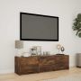 TV spintelė su LED su LED Rūkytas Ąžuolas 140 x 34 x 40 cm