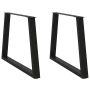 Valgomojo stalo kojos, V formos, 2 vnt., juodos, 100x(72-73,3) cm, plienas