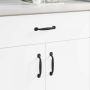 Baldų rankena 2 pcs Juoda 130 x 19,4 x 22,3 mm Aliuminis