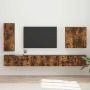 TV sieninio kabineto komplektas 6 pcs Rūkyta ąžuolas