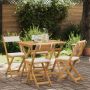 Lauko bistro kėdės 4 pcs Kreminė balta 40 x 53 x 80 cm