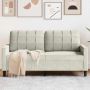 Dvivietė sofa, kreminės spalvos, 140cm, aksomas
