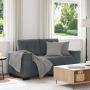 Dvivietė sofa, tamsiai pilka, 160x77x82 cm, aksomas