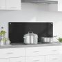Virtuvės užpakalinė plokštė Juoda 100 x 40 cm grūdintas stiklas
