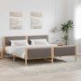 Lovos rėmas Ruda ir taupe 200 x 200 cm Pušies masyvas