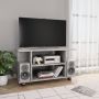 TV spintelė su ratukais, betono pilkos sp., 80x40x45cm, mediena