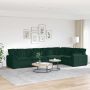 Modulinė sofa su pagalvėlėmis, aksominė, tamsiai žalia