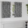Aksominio tipo užuolaidos 2 pcs Pilka 140 x 140 cm Aksomas
