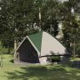Teepee palapinė su stogu Žalia ir balta 490 x 410 x 210 cm