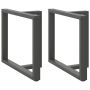 Valgomojo stalo kojos, T formos, 2 vnt., antracito spalvos, 100x35x(72-73) cm, plienas