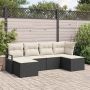 Sofos komplektas 6 pcs Juoda poliratanas