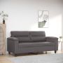 Dvivietė sofa, pilkos spalvos, 140cm, dirbtinė oda