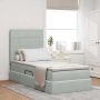 Lova su daiktų laikymo vieta ir LED Šviesiai pilka 90 x 200 cm