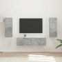 TV spintelių komplektas 2 pcs Betono pilka Apdirbta mediena