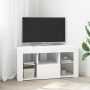 Kampinė LED televizoriaus spinta Balta 100 x 40 x 50 cm