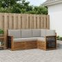 Sofų komplektai su pagalve 4 pcs Kietos akacijos mediena