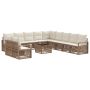 Sodo Sofų Rinkinys 12 pcs Smėlio poliratanas