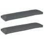 Pallet pagalvių rinkinys 2 pcs Antracitas 150 x 40 x 8 cm