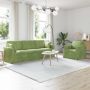 Sofa 2 pcs Šviesiai žalia 228 x 78 x 80 cm Aksomas