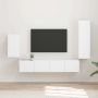 TV spintelių komplektas 4 pcs Balta Apdirbta mediena