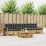Lauko sofos komplektas su pagalve 5 pcs Balta ir antracito