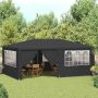 Proginė palapinė su šoninėmis sienomis, antracito, 4x6m, 90g/m²