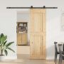 Slankios durys NARVIK Natūrali ir juoda 70 x 210 cm (213,5 cm)