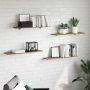 Knygų lentyna 4 pcs Ruda 80 x 20 x 1,5 cm Apdirbta mediena