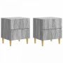 Naktinis staliukas 2 pcs Pilka Sonoma 43 x 34,5 x 48 cm