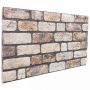 Sienų plokštės 10 pcs Šviesiai rudas 100 x 50 cm EPS putos