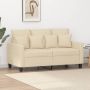 Dvivietė sofa, kreminės spalvos, 120cm, audinys