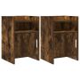 Naktiniai staliukai 2 pcs Dūminio ąžuolo 40 x 36 x 60 cm