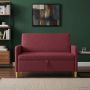 Sofa su saugojimo vieta Vyno raudona 122 x 78 x 87 cm