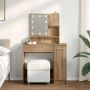 tualetinis staliukas su LED Artisan ąžuolu 86,5x35x136 cm