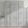 Komoda, betono pilkos spalvos, 80x42,5x249cm, apdirbta mediena