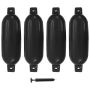 Valties bortų apsaugos, 4vnt., juodos spalvos, 58,5x16,5cm, PVC