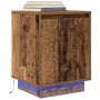 Spintelė prie lovos su LED lemputėmis Old Wood 38x34x50 cm