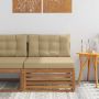 Lauko vidurinė sofa Kietos akacijos mediena Natūrali