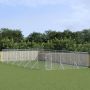 Lauko voljeras šunims, sidabrinis, 6x14x2m, plienas