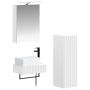 Vonios spintos komplektas 4 pcs Balta 50 x 14,5 x 70 cm
