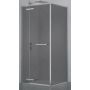 Dušo kabina PRESTIGE 100x100 chrom/pilka be pado
