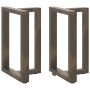 Valgomojo stalo kojelės, 2 vnt., juodos, 60x35x(72-73) cm, plienas