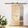 Slankios durys Natūrali ir juoda 80 x 210 cm