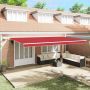 Ištraukiama markizė Raudona 600 × 300 cm Audinys ir plienas