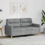 Dvivietė sofa, šviesiai pilkos spalvos, 140cm, audinys